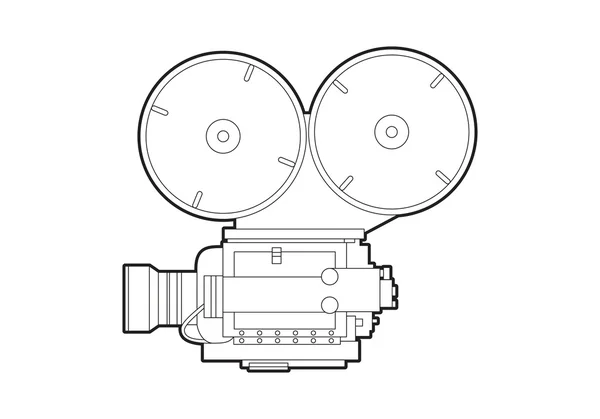 Stará filmová kamera — Stockový vektor