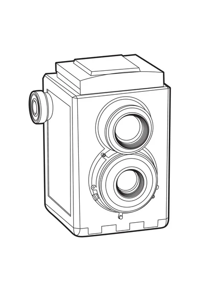 Vieille caméra classique — Image vectorielle