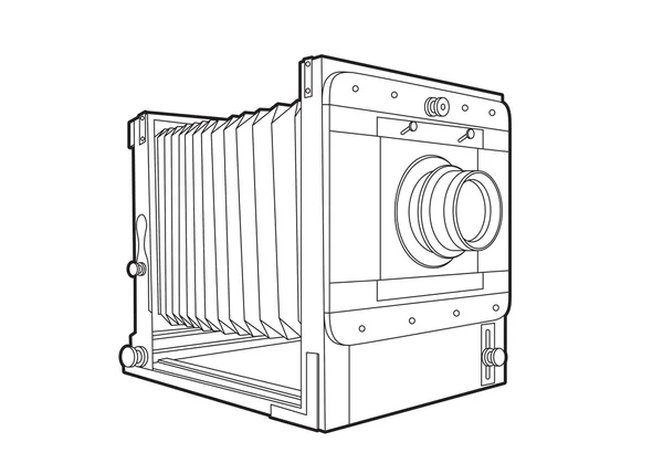 Starý klasický fotoaparát — Stockový vektor