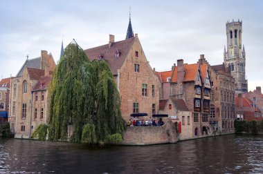 Bruges panoramic view clipart