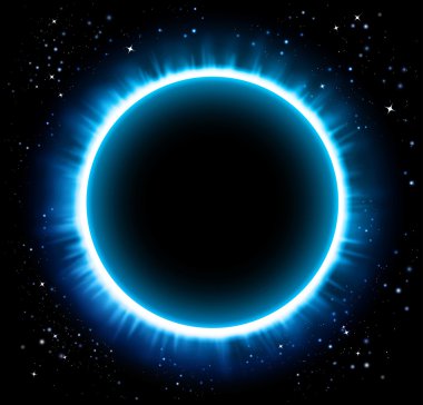 Eclipse background in a blue light clipart