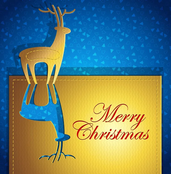 Carte de vœux de Noël créative - art papier - illustration vectorielle — Image vectorielle