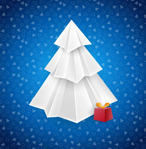 ブルー クリスマスのグリーティング カード — ストックベクタ