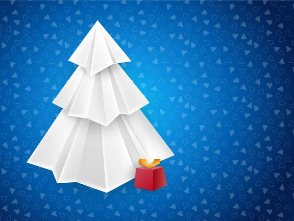 Carte de vœux d'art vectoriel de Noël bleu — Image vectorielle
