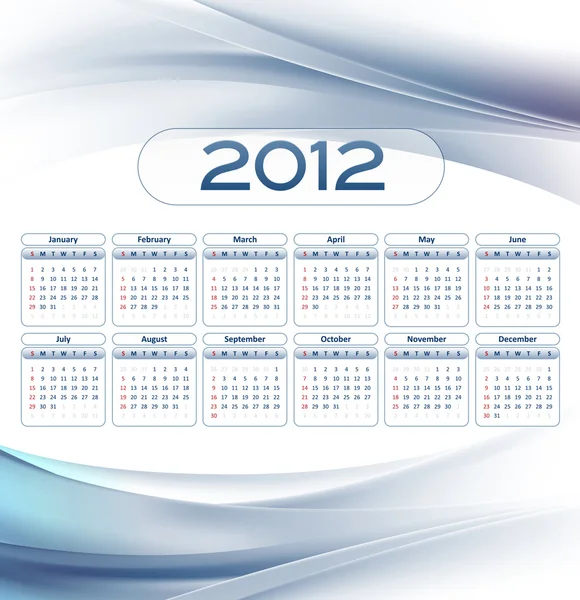 Calendário comercial 2012 —  Vetores de Stock