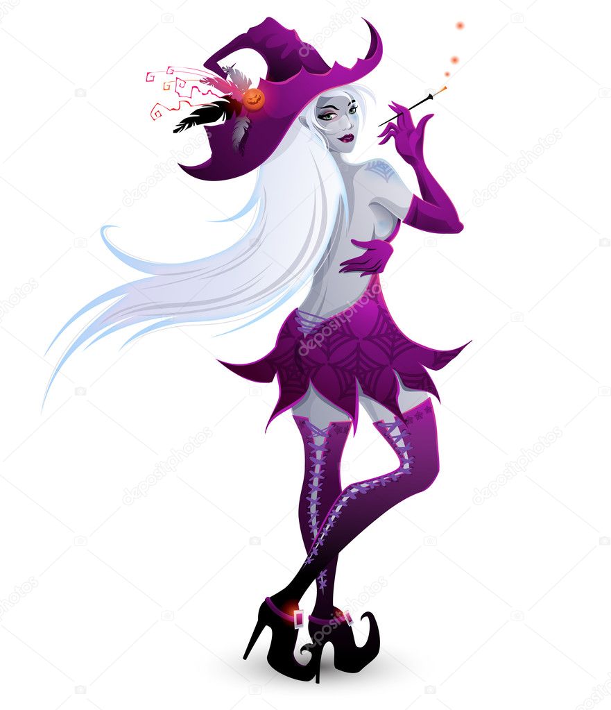 Sexy witch vector illustration