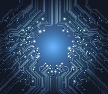 Technology vector abstract blue background