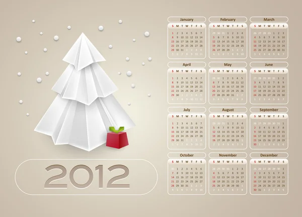 Návrh kalendáře 2012 — Stockový vektor