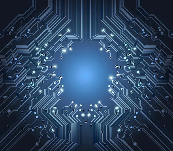 Technologie vecteur abstrait bleu fond — Image vectorielle