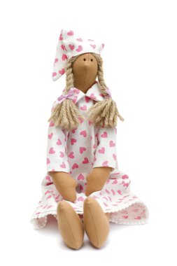 Slumber Party doll in pajamas clipart