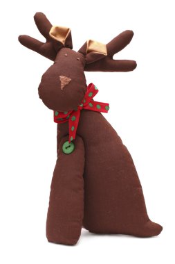 Beyaz izole Noel reindeer