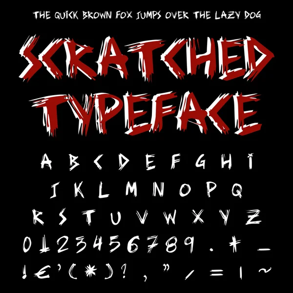 Scratched typeface — Stock Photo, Image