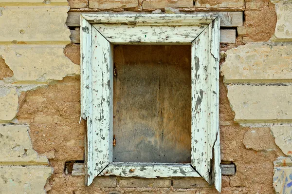Leeg venster frame grunge achtergrond textuur — Stockfoto