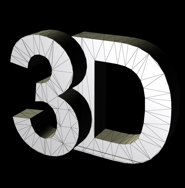 3d тривимірна ілюстрація літер — стокове фото