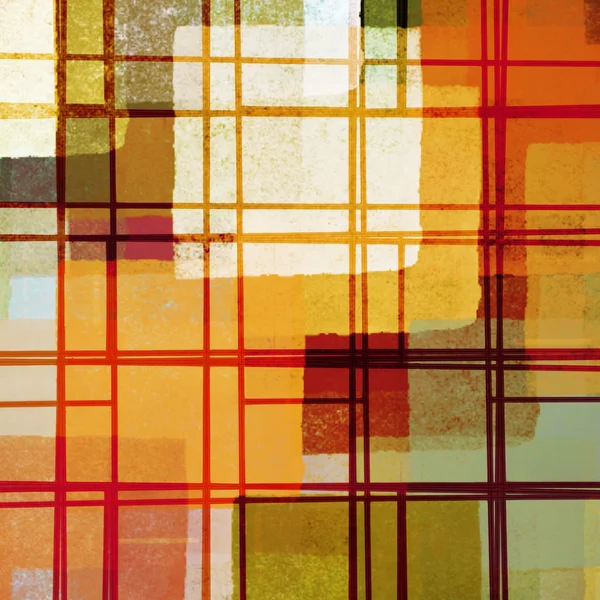 Líneas abstractas y patrón de cuadrados de pintura —  Fotos de Stock