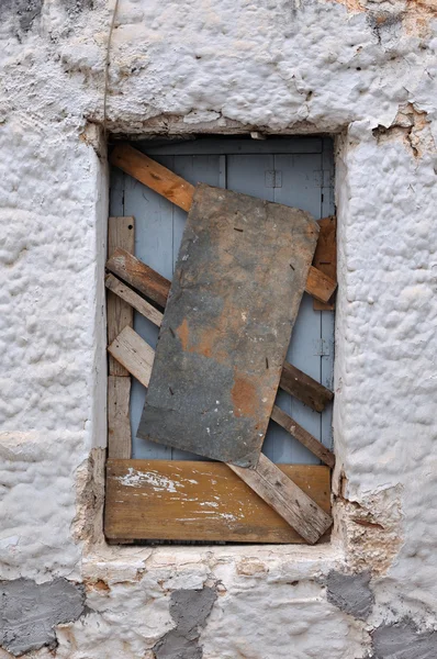 Antiguo tapiado marco de ventana de fondo — Foto de Stock