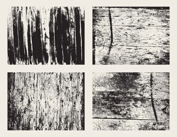 Ensemble de texture grunge en bois — Image vectorielle