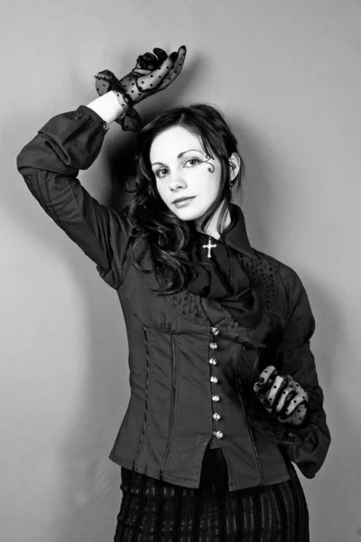 Classico goth ragazza ritratto — Foto Stock