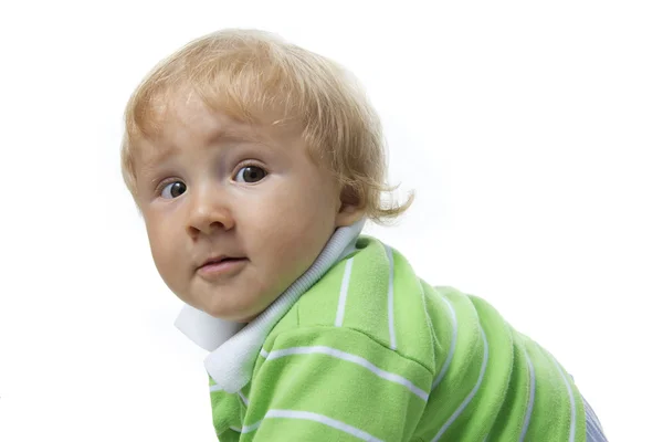 Retrato del bebé Aislado en blanco . —  Fotos de Stock
