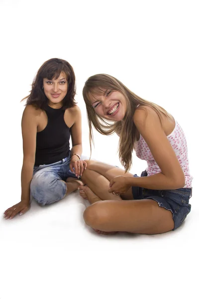 Двоє молодих подруг дівчина щастя — стокове фото