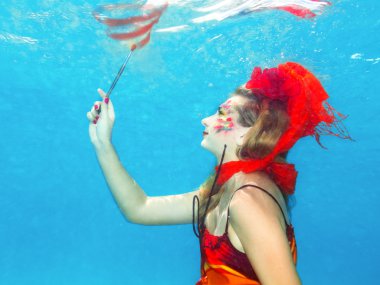 Underwater painting clipart