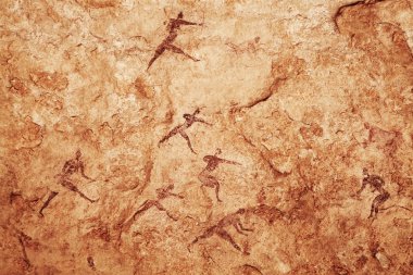 Rock paintings of Tassili N'Ajjer, Algeria clipart