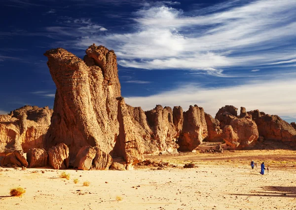 Pustynia, Sahara n'ajjer tassili, Algieria — Zdjęcie stockowe