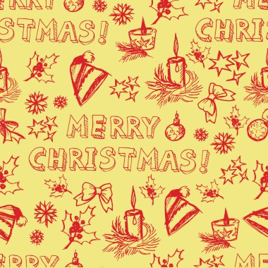 Seamless vector Christmas pattern clipart