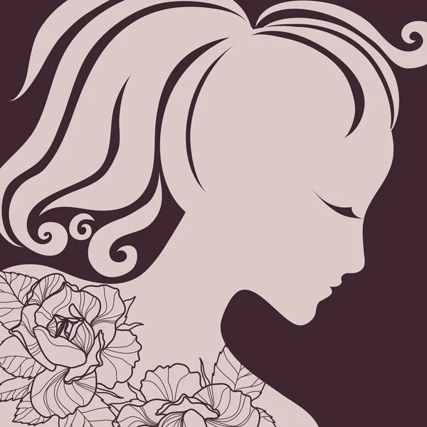 Векторна дівчина з красивим волоссям — стоковий вектор