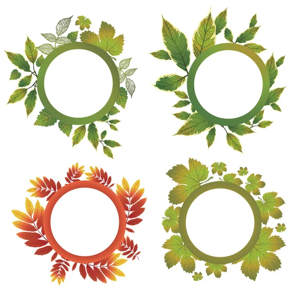 Vector set of autumn leafs — Stock Vector