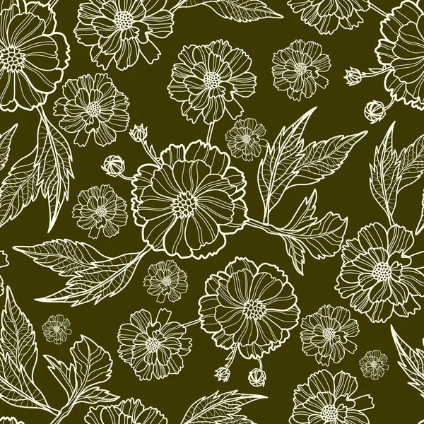 Florales botanisches Muster — Stockvektor