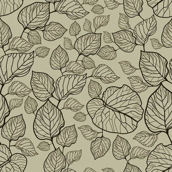 Sans couture vecteur automne feuilles fond. Thanksgiving — Image vectorielle