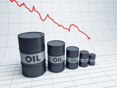 Fall down oil barrel clipart