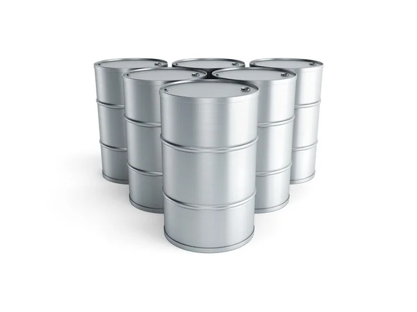 Set of oil barrels — Stock Photo, Image