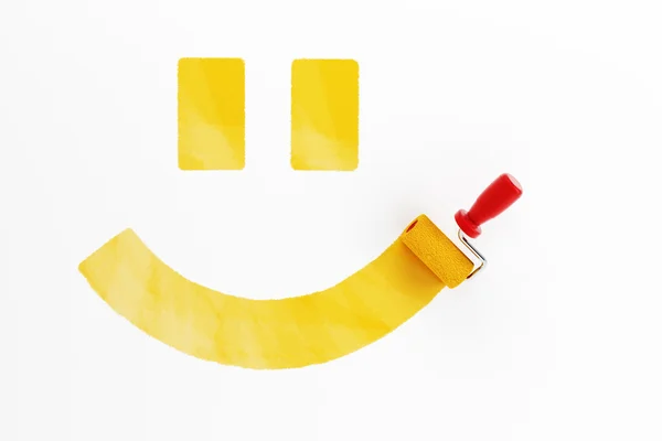 Sorriso pintado — Fotografia de Stock