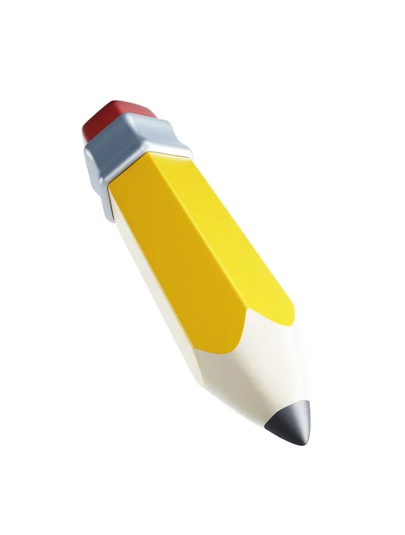 Изолированный трехмерный карандаш — стоковое фото