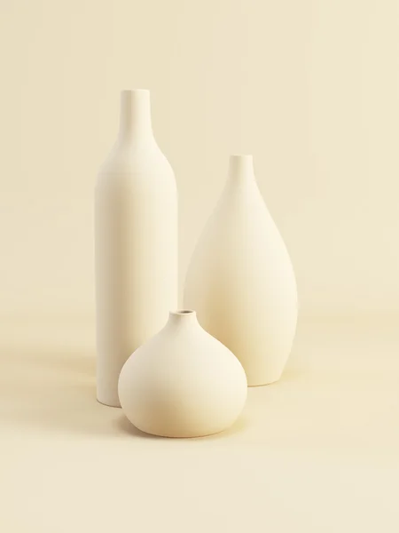 陶瓷花瓶一套 — 图库照片