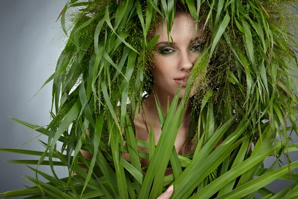 Ecology woman, green concept Royalty Free Stock Photos