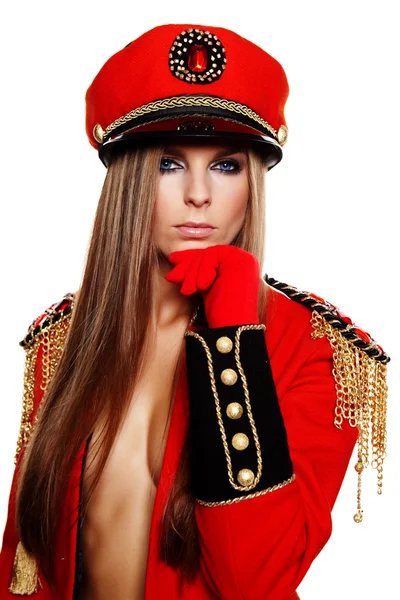 Σέξι μοντέλο φορώντας στολή αίγλη — Φωτογραφία Αρχείου