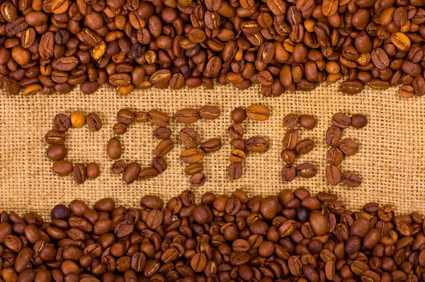 The word coffee — Stock Photo, Image