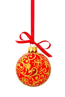 Red Christmas ball clipart