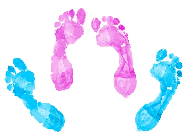 Two pairs of footprints — Stock Photo, Image
