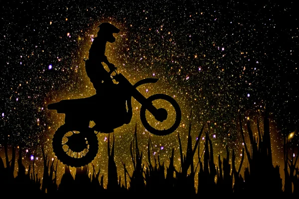 MX Rider silhouette — Stock Photo, Image