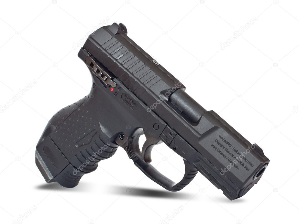 Black semi automatic handgun