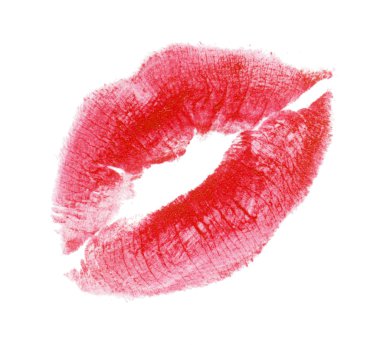 Woman's kiss stamp clipart