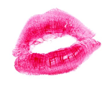 Woman's kiss stamp clipart