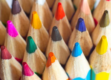 Colored pencils closeup clipart