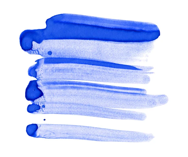 La pintura azul sobre un fondo blanco —  Fotos de Stock