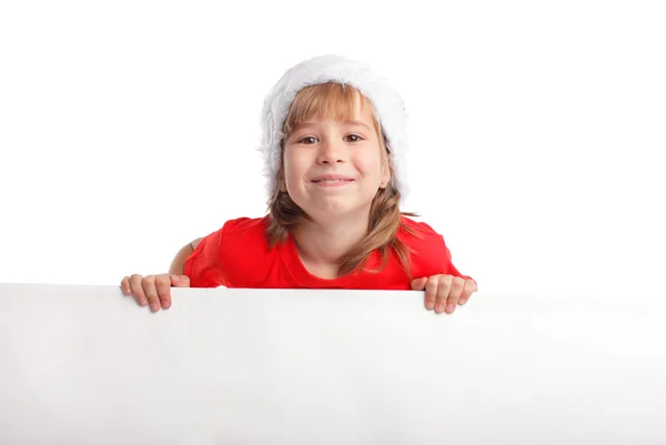 Criança com branco vazio — Fotografia de Stock