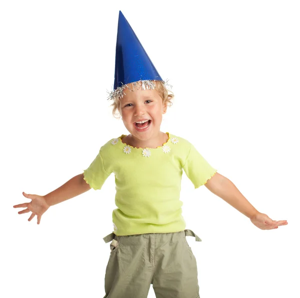 Kap içinde mutlu bir çocuk — Stok fotoğraf